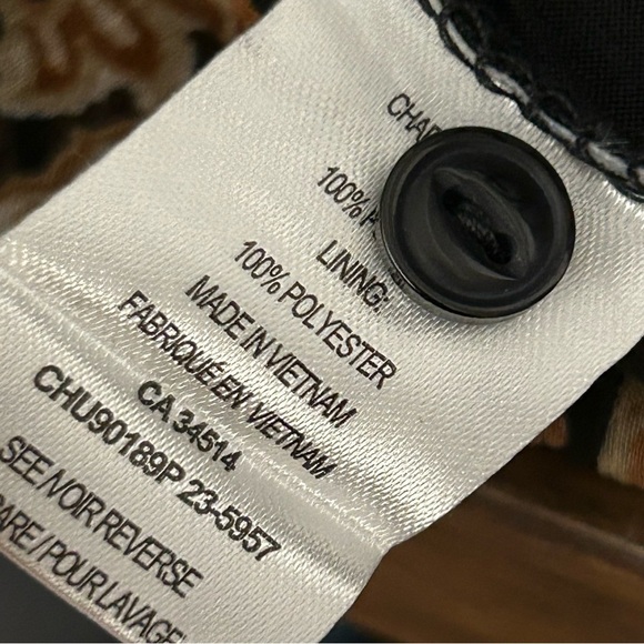 ❤️ TAMARA H. Paisley Print Women's Top - Black and Brown L - Picture 6 of 10